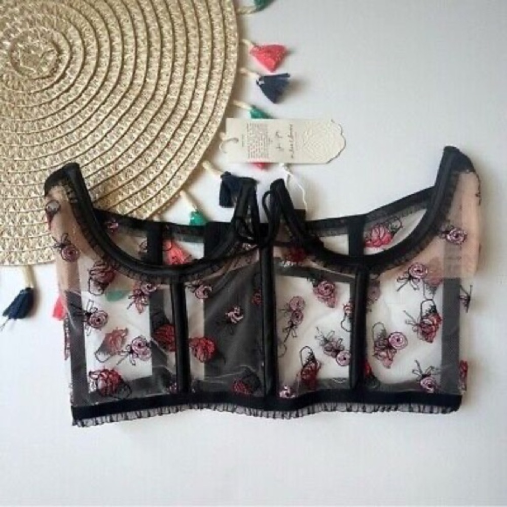 For Love And Lemons Rosie Bow Corset Top